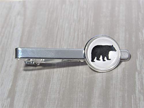 Bear Tie Clip, Grizzly Bear Tie Bar, Mens Fashion Jewelry, Wedding Tie Clip