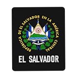 Mauspad Wappen Des Salvadorianischen Flaggenemblems Schreibtischunterlage Premium Mausmatte Waschbar Tischunterlage Für Reisen Tastatur Zuhause 25X30CM