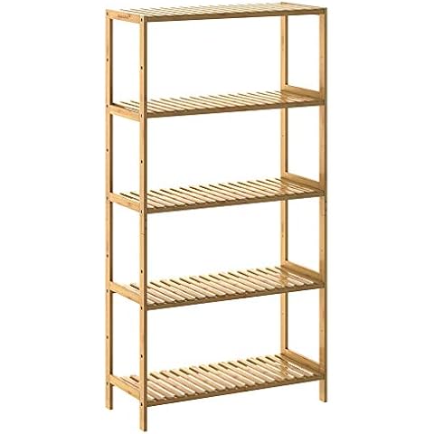 CASARIA Bamboo Adjustable 5-Tier Shelf Unit Cover