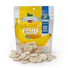Brothers All Natural Freeze Dried Fruit Crisps, Chiquita Banana, 2 Oz Pack of 8, Made with 100% Fruit, Gluten Free, Soy Free, Vegan, Healthy Snack, Resealable Pouch