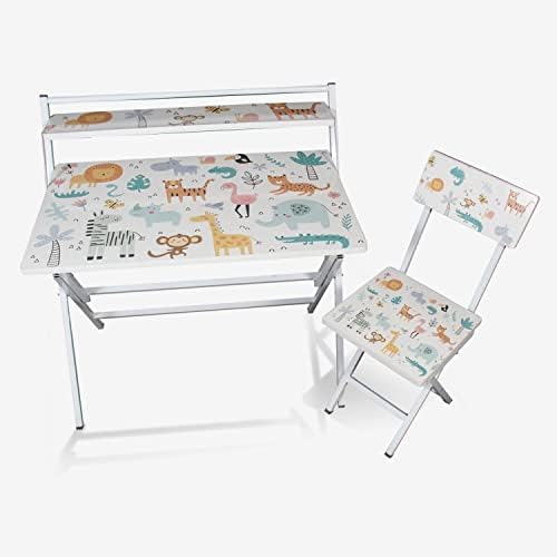 R for Rabbit Little Genius Woodland Kids Study Table With Chair main image 0