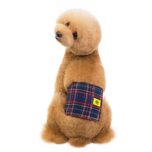 PETANGEL Checkered Pattern Male Dog Wrap Reusable Dog Diaper | Male Belly Band Washable Diaper | Physiological Sanitary Pant for Dogs (Size: XL, Adjustable Waist: 48 cm - 58 cm) (B09JGK1QFB) Amazon Price History, Amazon Price Tracker