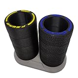 Porta Caneta Pneu de Corrida Objetos Tire Pneus Fórmula 12 cm Preto