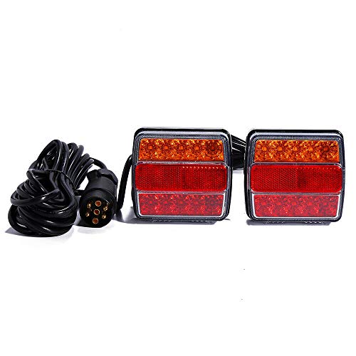 Jintaihua Juego de faros traseros LED para remolque, 12 V, cableado, luz trasera izquierda y derecha Cover