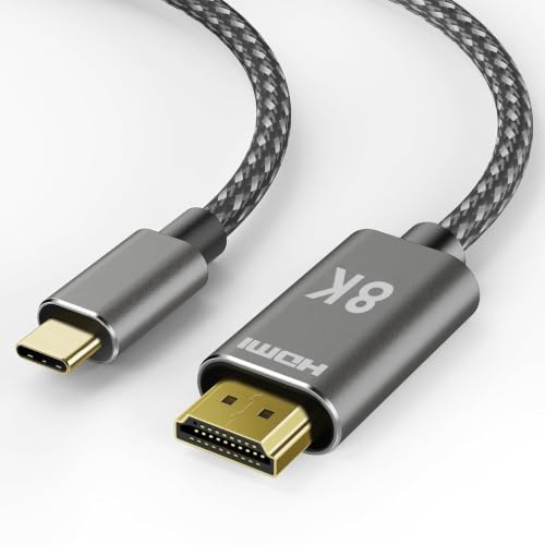 8K USB C - HDMI�P�[�u�� 30�t�B�[�g�A8K@60Hz 4K@240Hz�AHDMI 2.1 48Gbps�AHDR10&HDCP 2.3 USB4 Type C to HDMI�R�[�h Thunderbolt 5/4/3�AMacBook Pro 