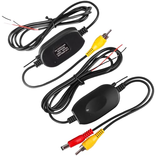 GBKDQQ Auto 2.4G Wireless Video Transmisor y Receptor, Monitor Inalámbrico para Coche de Aparcamiento con Cámara RCA 2.4 Ghz