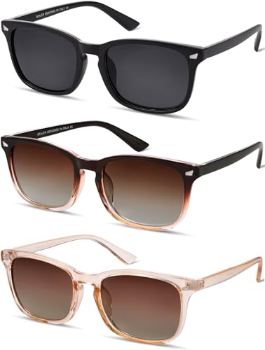 BEALER Polarized Sunglasses for Women Trendy Rectangle Sun Glasses Womens Classic Retro Shades UV400 Protection