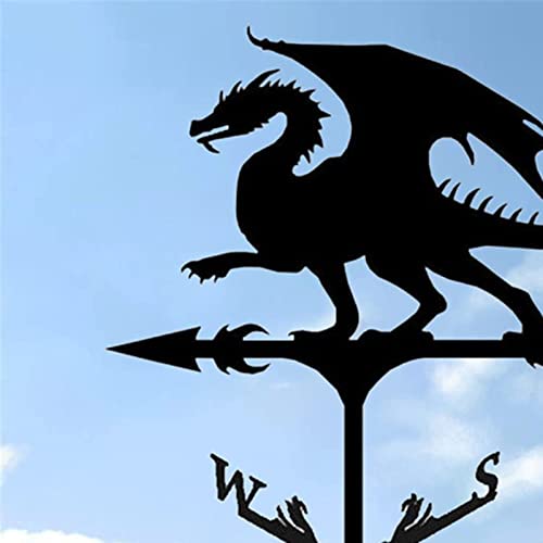 Girouette en acier inoxydable dragon rétro pour toit de maison et décor de jardin - 2