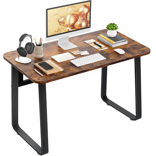 Comparativas de Escritorios pequeños para oficina los mejores 5. 33 VELI Escritorio Minimalista, 120x60cm, Escritorio para Computadora, Escritorio Gamer, Mesa Escritorio para Oficina, Escritorios Home Office con Marco y Patas de Acero Más Gruesas,...