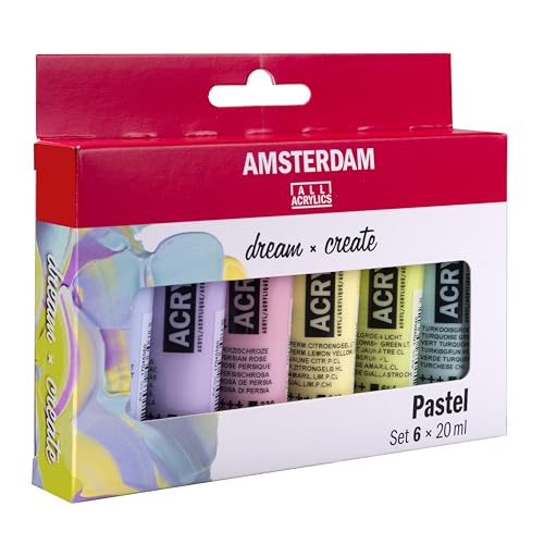 Amsterdam Standard Series Acrylics - Set of 6, Pastel, 20 ml Tubes