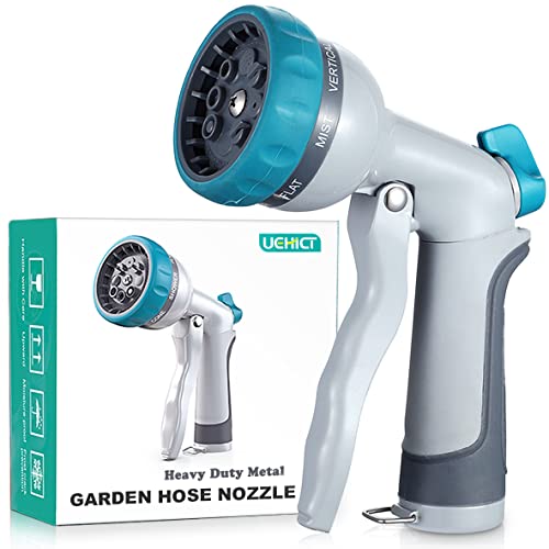 Heavy Duty Metal Garden Hose Nozzle by UEHICT - Perfect for Watering Your Lawn and Garden!