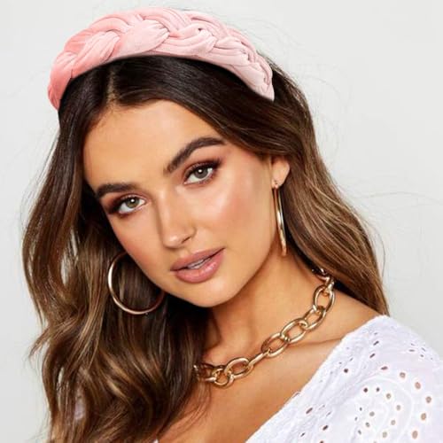 Image of DRESHOW Velvet Braided Headband Women Hair Hoop Elastic Hair Bands Fashion Headbands for Women
