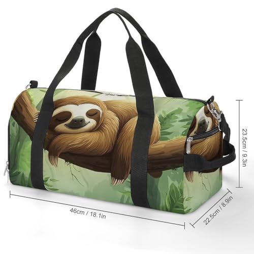 Animal Sloth Sports Gym Bag Travel Duffel Bag Weekender Bag Yoga Bag for Men Women2