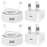 KTDRJN for iPhone Charger Fast Charge, 2Pack PD 20W Fast Apple Charger Cable 2M, iPhone Fast charger Plug with USB C To Lightning Cable for iPhone 14 13 12 11 Pro Max XS XR X 8 7 6 Plus, iPad and iPod