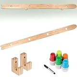 5 FT Shot Board with Wall Mounts and Black Marker,4 Person Drinking Board,Sets:1 Drinking Shot + 2 Wall Mounts+1 Black Mark+50 Cute Glasses, Vacations,Weddings,Bar,Family Gathering, Party,Rustic