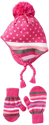 Nolan Gloves Big Girls' Two-Piece Angelina Fleece-Lined Hat and Mittens Set