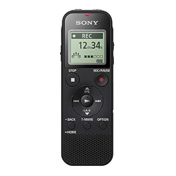 Sony Gravador de voz digital estéreo ICD-PX470 com gravador de voz USB embutido, preto