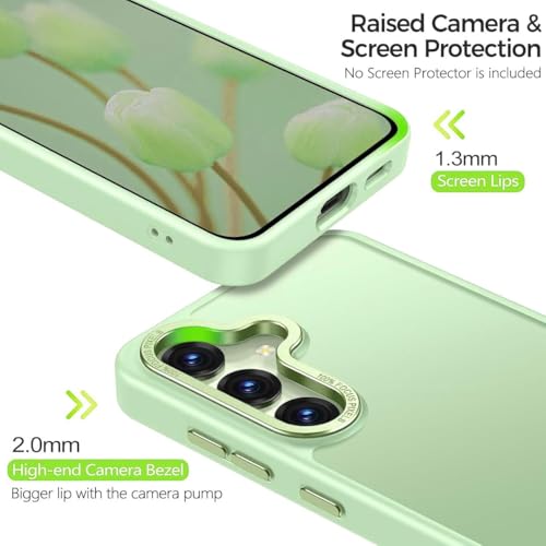 Image of DIZORO Polycarbonate Matte Case for Samsung S25 Plus 5G Translucent Frosted Hard Back Phone Case Anti-Fingerprint Anti-Slip Shockproof Protective Case Cover for Samsung Galaxy S25 Plus 5G Green