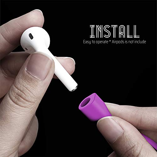 Image of Ultra Strong Magnetic Airpod Pro Strap Anti-Lost Cord Sports Lanyard Compatible with Airpods 3rd 2nd Generation Pro 3 2 1 (3 Purple)