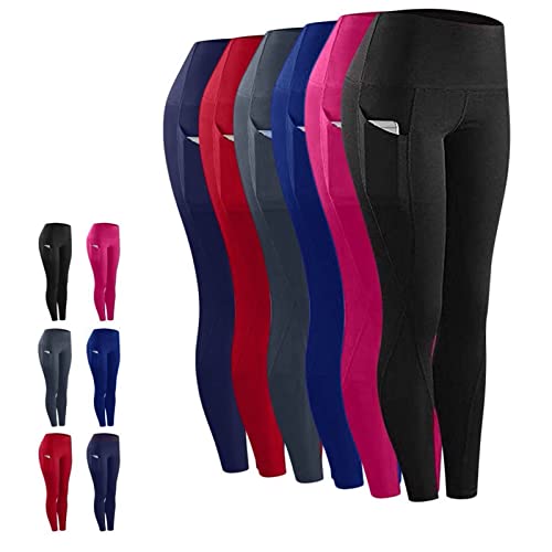 Yoga Leggings for Women High Waisted Stretchy Pant Athletic Casual Pants Butt Lift Leggings Tummy Control Pant Black