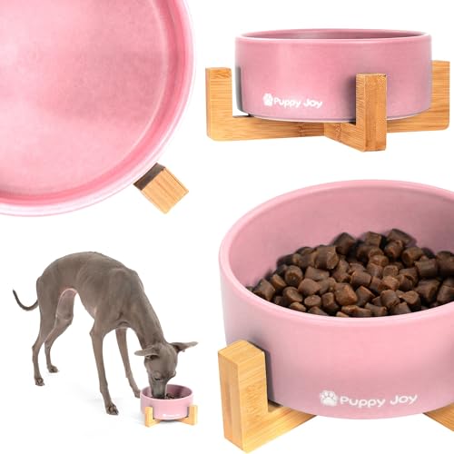 Rea, PuppyJoy Keramiknapf für Futter oder Wasser Pj-032 Pink, Stilvoll und hygienisch für Haustiere - 6,5X16X6,5CM