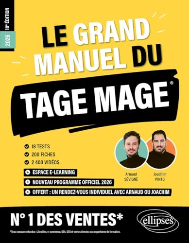 Le Grand Manuel du TAGE MAGE: 18 tests, 200 fiches, 2400 vidéos