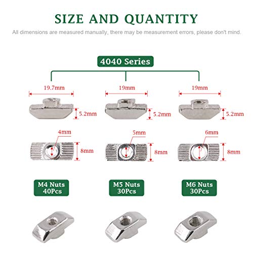 Keadic 100Pcs 4040 Series T Nuts - Image 2
