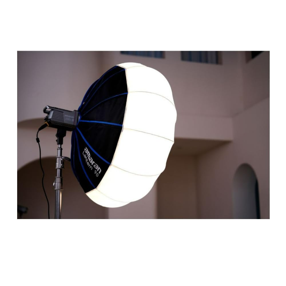 Amaran Lantern 90 cm, 90 cm, omnidirektionaler Modifikator mit weichem Licht für Umgebungsbeleuchtung, schnelles Baudesign, ideal für Studio, Standort und Videoinhalte mit großen