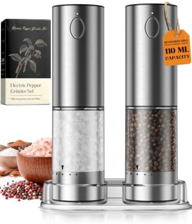 Electric Salt and Pepper Grinder Set