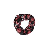 Harley Quinn Women39;s Rose Scarf Black 88x88cm