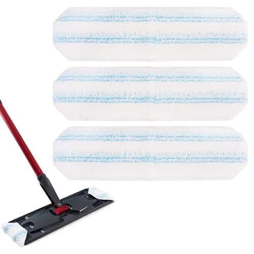 3 piezas de repuesto para fregona Vileda H2Pro, lavable a máquina, reutilizables, paños de microfibra de repuesto para Vileda O-Cedar H2PrO, repuesto de mopa, mopa, funda de repuesto para suelos duros