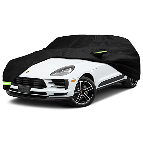 Image of Waterproof Car Cover for 2014-2022 Porsche Macan Car Cover Custom Fit 100% Waterproof Windproof Strap & Single Door Zipper Bands for Snow Rain Dust Hail Protection (Macan)