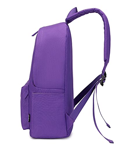 Abshoo Lightweight Casual Unisex Backpack For School Solid Color Boobags (Purple) #TOP3