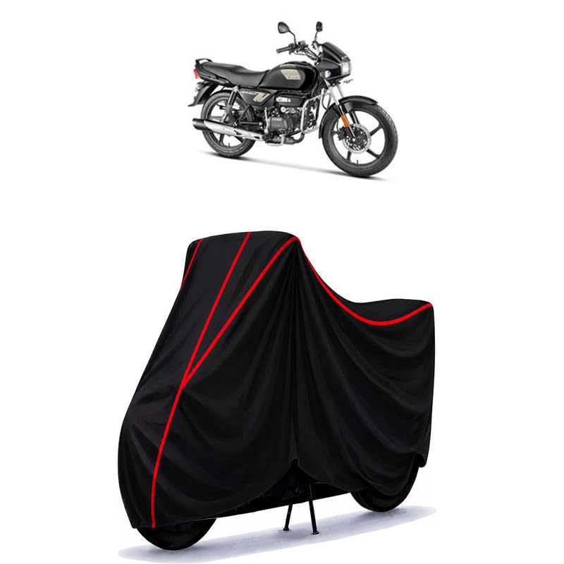 Image of Hero Splendor Plus Xtec 2.0 Water Resistant Bike Cover for All Motorcycles & Rain | Heavy Duty | UV Protection, Dustproof, Scratchproof | All Weather Two Wheeler Cover with Elastic Bottom