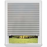 Besttoolifes Graues schnurloses Plissee: Abziehen und Fensterschirme, zuschneidbar, lichtfilternder Vliesstoff, kein Bohren für Privatsphäre (60 x 150 cm)