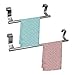 2PCS Toallero Cocina Puerta, Barras para Colgar Paños de Cocina -Toalleros de Baño sin Taladro-Colgador Trapos Cocina-Colgador Cocina para Puerta(Plata)