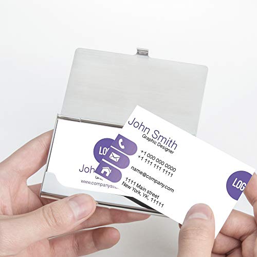 Personalized Stainless Steel Business Card Case Holder Engraved with Your Custom Text (#3)4