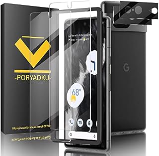 [4 Pack]for Google Pixel 7 Screen Protector Tempered Glass[2 Pcs]for Pixel 7 Camera Lens Protector[2 Pcs]3D HD Fingerprint Unlock Protector Including Easy Install Kit for Google Pixel 7 5G