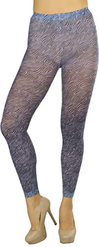 Image of ToBeInStyle Women's Footless Opaque Animal Zebra Tiger Tights Hosiery