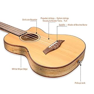 Hricane Ukulélé ténor mince de 27 pouces, ukulélé pan coupé en érable avec sac pour ukulélé et kit de démarrage pour… - Les Beatles, Paul McCartney, John Lennon, RIngo Starr, George Harrison Hricane Ukulélé ténor mince de 27 pouces, ukulélé pan coupé en érable avec sac pour ukulélé et kit de démarrage pour… – Image 4