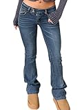 Justalwart Flare Jeans for Women Low Rise (US 4-6)