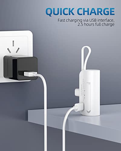 Abnoys-Portable-Charger-Power-Bank-8000mAh-Ultra-Compact-Portable-Phone-Charger-5V3A-Output-Battery-Pack-Built-in-Type-C-Cable-and-Cell-Phone-Holder-Compatible-with-iPhone-and-Samsung-etc-White