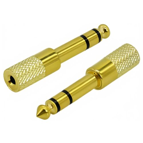 Adaptador de audio 3.5mm a 6.35mm para usar tus auriculares favoritos en el amplificador de casa