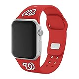 Washington Nationals Silicone Sport Watch Band Compatible with Apple Watch (38mm/40mm - Red)