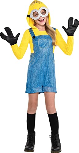 Party City Minion Halloween Costume for Girls, Minions: The Rise of Gru - Includes Romper, Goggles & More - Costumes for Halloween, Birthday Parties & Themed Event