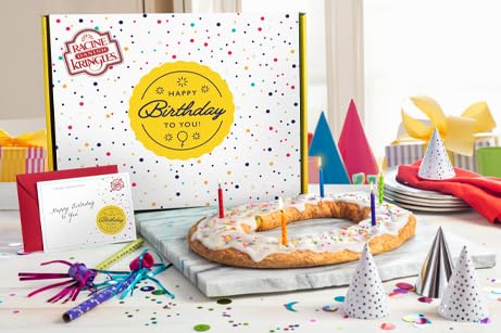 Caja de regalo de feliz cumpleaños (almendra)