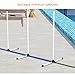 OPAHDN Enhance Your Dog's Agility with 2 Piece Training Equipment Set, Includes Weave Poles and Water Tube, Outdoor Use, White