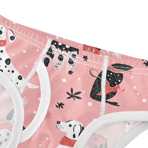 Wusikd Cute Dalmatians Boys' Underwear Cotton Dachshunds Boys Briefs Soft Toddler Underwear 2T4