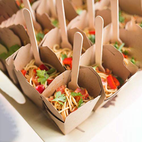 Fit Meal Prep FAF300351 50 Pack 8 Oz Chinese Take Out Boxes - 3 X 2.5 Inch Plain Kraft Paperboard Food Containers, Leak And Grease Resistant Pint Size Asian Rectangle To Go Boxes thumb #8
