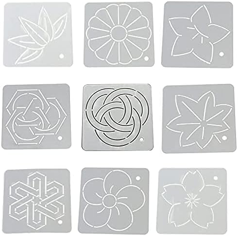 9pcs Quilting Rulers and Templates Patchwork Tools Crimping Template Thorn sub Embroidered Template Handmade DIY Sewing Tool Set